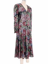 Krizia Sequined Floral Skirt Ensemble Suit arcadeshops.com