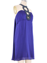 Azzaro Rhinestone Neckpiece Cocktail Dress Dress arcadeshops.com