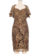 Vicky Tiel Embellished Lace Cocktail Dress Ensemble Dress arcadeshops.com