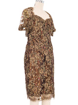 Vicky Tiel Embellished Lace Cocktail Dress Ensemble Dress arcadeshops.com