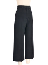 Acne Studios Black Wide Leg Crop Trousers Bottom arcadeshops.com