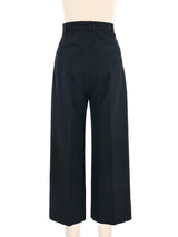 Acne Studios Black Wide Leg Crop Trousers Bottom arcadeshops.com
