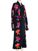 Floral Knit Maxi Cardigan Outerwear arcadeshops.com