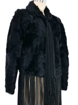 2012 Emporio Armani Rope Fringe Cropped Fur Jacket Outerwear arcadeshops.com