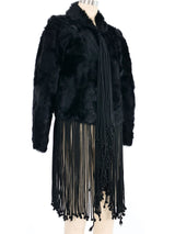 2012 Emporio Armani Rope Fringe Cropped Fur Jacket Outerwear arcadeshops.com