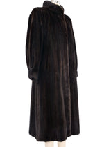 Dark Brown Mink Maxi Coat Outerwear arcadeshops.com