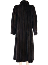 Dark Brown Mink Maxi Coat Outerwear arcadeshops.com
