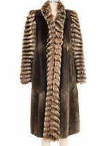 1970s Yves Saint Laurent Mixed Fur Coat Outerwear arcadeshops.com