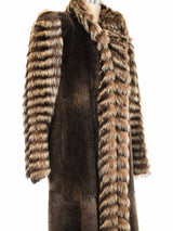 1970s Yves Saint Laurent Mixed Fur Coat Outerwear arcadeshops.com