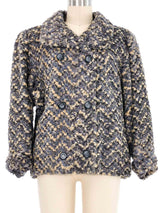 1960s Cropped Boucle Fur Coat Outerwear arcadeshops.com