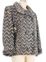 1960s Cropped Boucle Fur Coat Outerwear arcadeshops.com