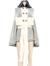Nina Ricci Knit Cape Coat Outerwear arcadeshops.com