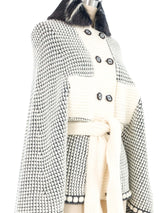Nina Ricci Knit Cape Coat Outerwear arcadeshops.com