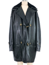 Gianni Versace Leather Parka Outerwear arcadeshops.com