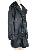 Gianni Versace Leather Parka Outerwear arcadeshops.com