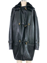 Gianni Versace Leather Parka Outerwear arcadeshops.com