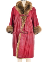 1960s Bonnie Cashin Fur Trimmed Leather Coat Outerwear arcadeshops.com