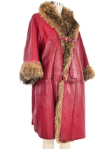 1960s Bonnie Cashin Fur Trimmed Leather Coat Outerwear arcadeshops.com
