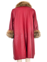 1960s Bonnie Cashin Fur Trimmed Leather Coat Outerwear arcadeshops.com
