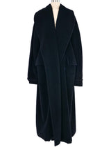 Max Mara Black Wool Overcoat Outerwear arcadeshops.com