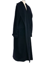 Max Mara Black Wool Overcoat Outerwear arcadeshops.com