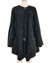 1990s Fendi Perforated Suede Swing Coat Outerwear arcadeshops.com