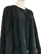 1990s Fendi Perforated Suede Swing Coat Outerwear arcadeshops.com