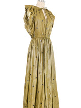 2018 Bottega Veneta Metallic Grommet Parachute Gown Dress arcadeshops.com