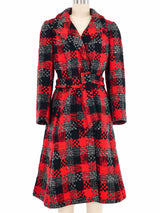 1960s Red And Black Tweed Coat Outerwear arcadeshops.com