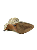 Python Snakeskin Heeled Boots, 9 Accessory arcadeshops.com