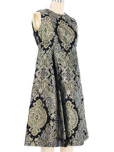 Metallic Brocade A-Line Dress Dress arcadeshops.com