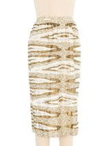 Bill Blass Metallic Beaded Skirt Bottom arcadeshops.com