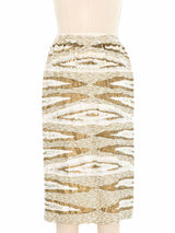 Bill Blass Metallic Beaded Skirt Bottom arcadeshops.com