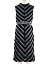 1970s Leather And Fur Maxi Vest Jacket arcadeshops.com