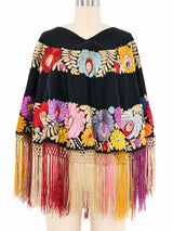Embroidered Fringed Poncho Jacket arcadeshops.com