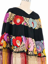 Embroidered Fringed Poncho Jacket arcadeshops.com