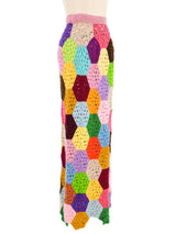 Multicolor Crochet Maxi Skirt Bottom arcadeshops.com