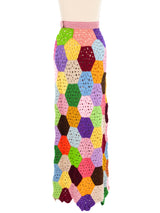 Multicolor Crochet Maxi Skirt Bottom arcadeshops.com