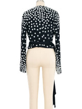 Valentino Bead And Sequin Embellished Wrap Top Top arcadeshops.com