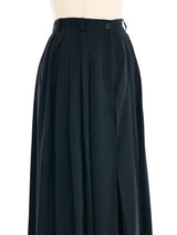 Black Pleated Palazzo Culottes Bottom arcadeshops.com