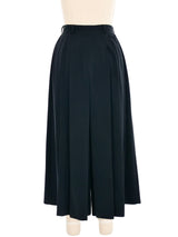Black Pleated Palazzo Culottes Bottom arcadeshops.com