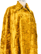 1960s Gold Velvet Cape Jacket arcadeshops.com