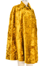 1960s Gold Velvet Cape Jacket arcadeshops.com