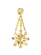 Enameled Deco Snowflake Drop Earrings Jewelry arcadeshops.com