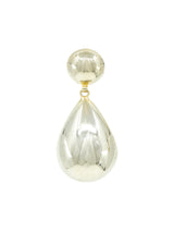 1980s Goldtone Oversized Teardrop Earrings Jewelry arcadeshops.com