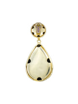 1980s Goldtone Oversized Teardrop Earrings Jewelry arcadeshops.com