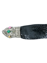 1980s Crystal Studded Snakeskin Belt Accessory arcadeshops.com