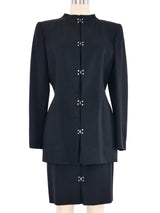1980s Claude Montana Hook Hardware Skirt Suit Suit arcadeshops.com