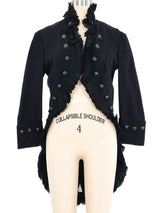 2008 Alexander McQueen Ruffle Trimmed Military Jacket Jacket arcadeshops.com