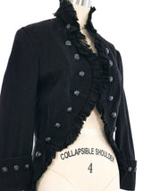 2008 Alexander McQueen Ruffle Trimmed Military Jacket Jacket arcadeshops.com